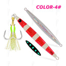 TOLU 2024 New 40g/60g/80g Fast Sinking Jigging Fishing Lure Laser Paper Coating Luminous Jig Lure Sea Fishing Trolling Jigging