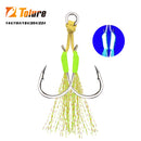 TOLU 10Pcs Metal Jig Tail Assist Hooks 13-22