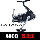 SHIMANO CATANA Spinning Fishing Reel 3+1BB Metal Spool G-Free Body and Propulsion Line Management System