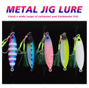 TOLU New 30g/40g/60g/80g Fast Sinking Jigging Fishing Lure Laser Paper Coating Luminous Jig Lure Sea Fishing Trolling Jigging