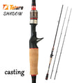 TOLU  Double Tips New Shadow Fishing Rod Spinning/Casting 1.8/2.1/2.4M 2 Sections M/ML Lure Weight 4-28g For Carp Bass Fishing