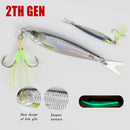 TOLU 2024 NEW 3D Printed Fast Sinking Metal Jig Lure 20g-130g With Spool Saltwater Shore Casting Fishing Lure Vertical Metal Jig