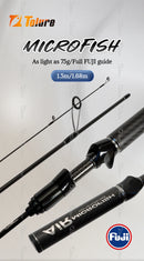 TOLU New 2 Sections Lure Fishing Rod Microfish Series Super Light Design Original FUJI Guide 1.5/1.68m Carbon Fiber Handle