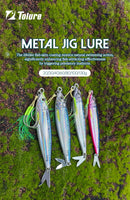 TOLU 2024 NEW 3D Printed Fast Sinking Metal Jig Lure 20g-130g With Spool Saltwater Shore Casting Fishing Lure Vertical Metal Jig