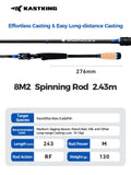 KastKing Spartacus III Rod 102g Carbon Spinning Casting Fishing Rod Lure Weight FUJI F+SIC Guide Rings 1.98/2.13/2.28/2.43m Rods