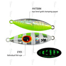 TOLU Slow Bee Slow pitch jig 30g 40g 60g 80g 100g 120g Shore Casting Jigging Spoon Lure Glow Saltwater Fishing Lure WIth Hook