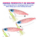 TOLU New 30g/40g/60g/80g Fast Sinking Jigging Fishing Lure Laser Paper Coating Luminous Jig Lure Sea Fishing Trolling Jigging