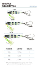 TOLU 2024 NEW 3D Printed S-shaped Fast Sinking Metal Jig Lure 40g 60g 80g Saltwater Shore Casting Fishing Lure Vertical