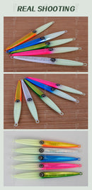 TL 60g80g100g200g300g400g500g720g Deep Sea Metal Jig Fishing Jigbait Spoon Baits Jig Lure Pencil Fast Sinking Fishing Tackle