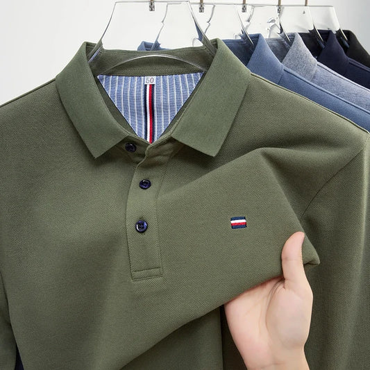 Sant'Elite Casual Long Sleeve Polo Shirt