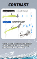 2025 NEW Design Jig Head Hook With Metal Lip 3.5g/5g/7g/10g 10pcs/pack Enhanced Bait Action for Bass And Soft Worm Fishing