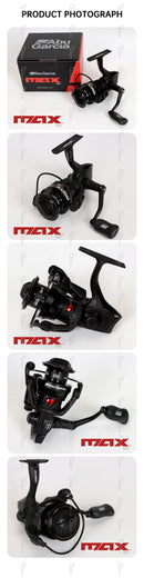 Abu Garcia 2024 Original New Max Sx Spinning Fishing Reel Gear Ratio 5.2:1 6+1BB Max Drag 2.9-6.4KG RocketLine Management System