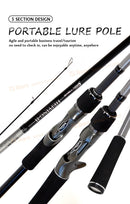 TOLU 2025 HY2 Fishing Rod Lure Travel Spinning/Casting 2.1/2.4m 5 Sections 7-35g Lure Weight MH Action for Carp Bass