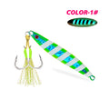TOLU New 30g/40g/60g/80g Fast Sinking Jigging Fishing Lure Laser Paper Coating Luminous Jig Lure Sea Fishing Trolling Jigging
