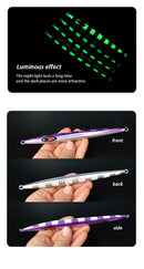 TOLU 150g-500g Fast Sinking Jigging Fishing Lure Laser Paper Coating Luminous Jig Lure Sea Fishing Trolling Jigging