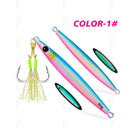 TOLU 2024 New 40g/60g/80g Fast Sinking Jigging Fishing Lure Laser Paper Coating Luminous Jig Lure Sea Fishing Trolling Jigging