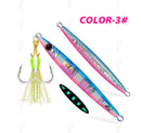 TOLU 2024 New 40g/60g/80g Fast Sinking Jigging Fishing Lure Laser Paper Coating Luminous Jig Lure Sea Fishing Trolling Jigging