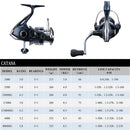 SHIMANO CATANA Spinning Fishing Reel 3+1BB Metal Spool G-Free Body and Propulsion Line Management System