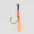 TOLU 10Pcs Metal Jig Tail Assist Hooks 13-22# With PE Line Feather Solid Ring Jigging uv Fishhook for 10-120g Lure Fishing Hooks