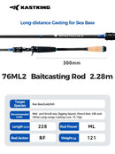 KastKing Spartacus III Rod 102g Carbon Spinning Casting Fishing Rod Lure Weight FUJI F+SIC Guide Rings 1.98/2.13/2.28/2.43m Rods