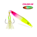 TOLU New 30g/40g/60g/80g Fast Sinking Jigging Fishing Lure Laser Paper Coating Luminous Jig Lure Sea Fishing Trolling Jigging