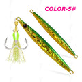 TOLU 2024 New 40g/60g/80g Fast Sinking Jigging Fishing Lure Laser Paper Coating Luminous Jig Lure Sea Fishing Trolling Jigging