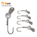 2025 NEW Design Jig Head Hook With Metal Lip 3.5g/5g/7g/10g 10pcs/pack Enhanced Bait Action for Bass And Soft Worm Fishing