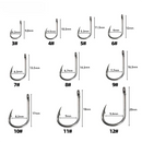 Fishing Hooks Carbon Steel Strong Sharp Silver Circle Fishhook 3#-12# Jig Barbed Pesca Portable Lure Bait Tackle 50-1600Pcs/Box