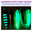 TOLU New 30g/40g/60g/80g Fast Sinking Jigging Fishing Lure Laser Paper Coating Luminous Jig Lure Sea Fishing Trolling Jigging