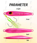 TOLU 2024 New 40g 60g 80g 100g Flat Slow Sinking Hard Metal Jigs Japan Laser Skin Tuna Fishing Jig Lure Saltwater With Hooks