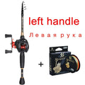 Sougayilang 1.8-2.4m Casting Fishing Combo Telescopic Fishing Rod and 7.2:1 High Speed Fishing Reel with 150M Line Pesca