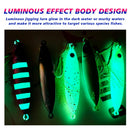 TOLU New 30g/40g/60g/80g Fast Sinking Jigging Fishing Lure Laser Paper Coating Luminous Jig Lure Sea Fishing Trolling Jigging