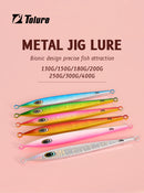 TOLU NEW Fast Sinking Metal Jig 130g150g180g200g250g300g400g Long Casting Fast Sinking Fall Jigs Saltwater Deepsea Fishing Lure