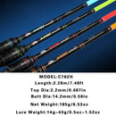 Original Abu garcia Rainbow Fishing Rod 4 colors 2 parts Lure Fishing Rod
