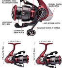 2025 Original DAIWA Fishing Spinning Reel FUEGO CS LT 1000-6000 Fishing Reels 5KG/10KG/12KG Power 5.3:1/6.2:1 Seawater Reels