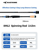 KastKing Spartacus III Rod 102g Carbon Spinning Casting Fishing Rod Lure Weight FUJI F+SIC Guide Rings 1.98/2.13/2.28/2.43m Rods