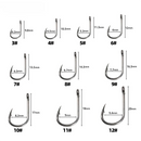 Fishing Hooks Carbon Steel Strong Sharp Silver Circle Fishhook 3#-12# Jig Barbed Pesca Portable Lure Bait Tackle 50-1600Pcs/Box