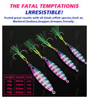 TOLU New 30g/40g/60g/80g Fast Sinking Jigging Fishing Lure Laser Paper Coating Luminous Jig Lure Sea Fishing Trolling Jigging