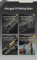 KastKing Perigee III Rod Carbon Spinning Casting Fishing Rod 1.83/1.98/2.03/2.13/2.28/2.43m Baitcasting Rod Bass Pike Fishing