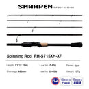PURELURE SHARPEN Soft Lure Long Spinning and Casting XF/MF Action Rods FUJI Components Bass Pike Rod Fishing Rod Spinning Reel