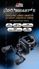 Abu Garcia Original Revo Beast X Baitcasting Fishing Reel Gear Ratio 6.4:1 7/1 BB Max Drag 11KG Alloy Frame D2 Brass Main gear
