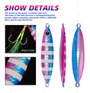 TOLU New 30g/40g/60g/80g Fast Sinking Jigging Fishing Lure Laser Paper Coating Luminous Jig Lure Sea Fishing Trolling Jigging