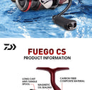 2025 Original DAIWA Fishing Spinning Reel FUEGO CS LT 1000-6000 Fishing Reels 5KG/10KG/12KG Power 5.3:1/6.2:1 Seawater Reels