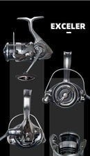 NEW DAIWA Fishing Reel EXCELER LT (Light&Tough) 1000D-6000D-H Light Strong LC-ABS Metail Spool 4KG-12KG Ultraleve 185g-320g