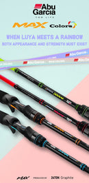 Original Abu garcia Rainbow Fishing Rod 4 colors 2 parts Lure Fishing Rod