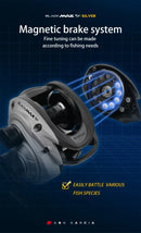 ABU GARCIA Original 2026 Black Max Sx-Silver Baticasting Fishing Reel 4/1 BB 6.8:1 Gear Ratio Max Drag 7kg Magnetic Brake